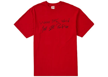 Supreme Buju Banton Wake The World Tee Red
