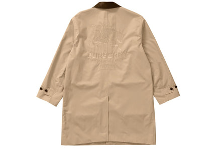 Supreme Burberry Leather Collar Trench Beige