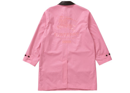 Supreme Burberry Leather Collar Trench Pink