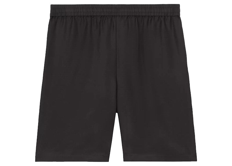 Supreme Burberry Logo Print Silk Twill Shorts Black