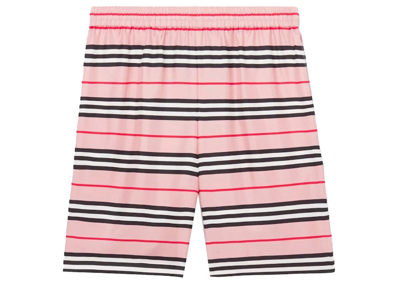 Supreme Burberry Logo Print Silk Twill Shorts Dusty Pink