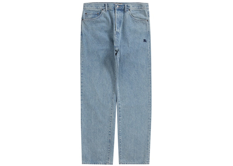 Supreme Burberry Regular Jean Washed Blue