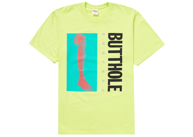 Supreme Butthole Surfers Leg Tee Neon Green