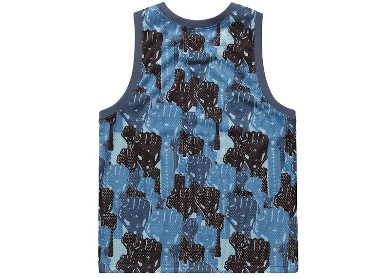 Supreme Camo Basketball Jersey Blue