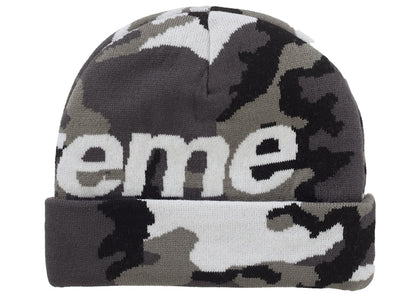 Supreme Camo Big Logo Beanie Snow Camo