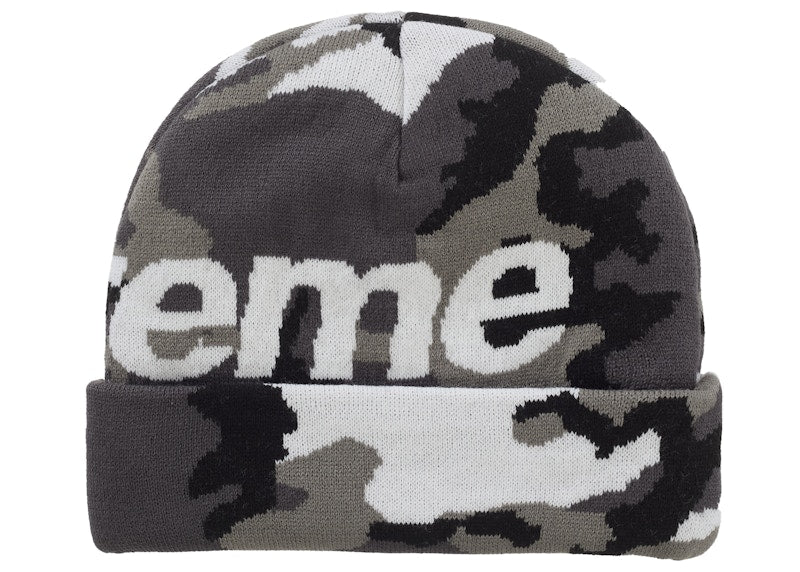 Supreme Camo Big Logo Beanie Snow Camo