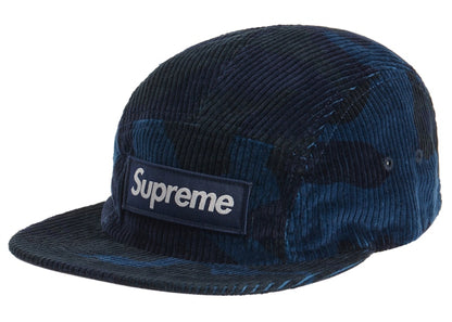 Supreme Camo Corduroy Camp Cap Navy Camo