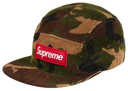 Supreme Camo Corduroy Camp Cap Woodland Camo