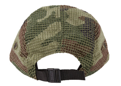 Supreme Camo Grid Velvet Camp Cap Woodland Camo