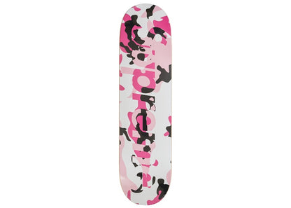 Supreme Camo Logo Skateboard Deck Pink Camo