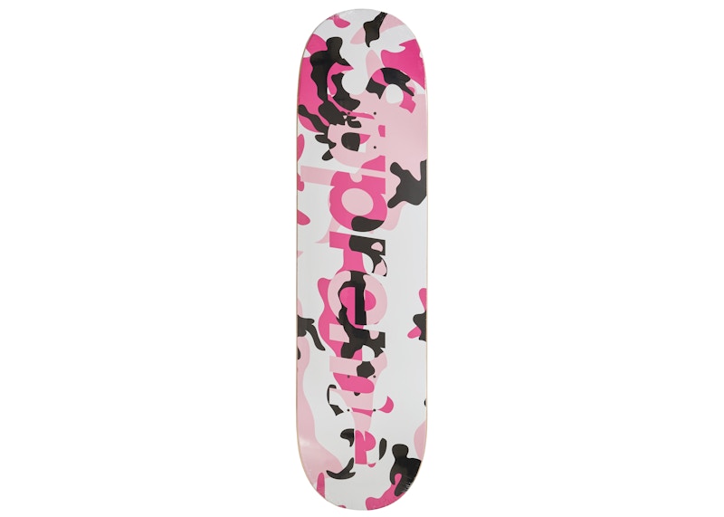 Supreme Camo Logo Skateboard Deck Pink Camo