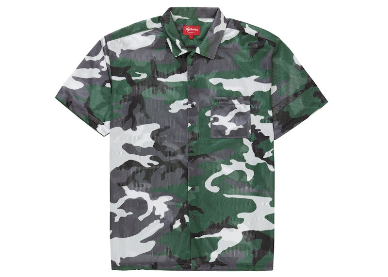 Supreme Camo Mesh S/S Shirt Green