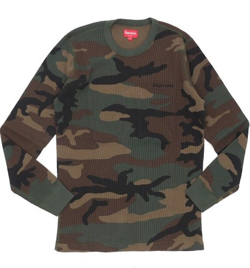 Supreme Camo Waffle Thermal Woodland