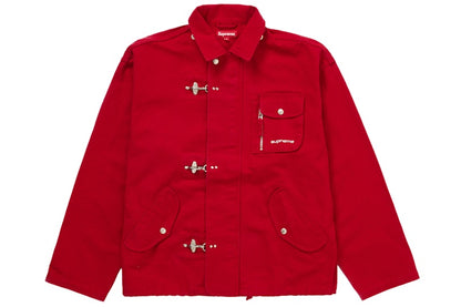 Supreme Canvas Clip Jacket Red