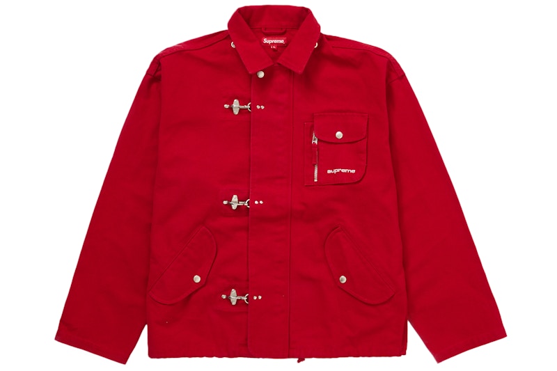 Supreme Canvas Clip Jacket Red
