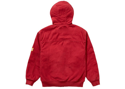 Supreme Canvas Hooded Work Jacket Red