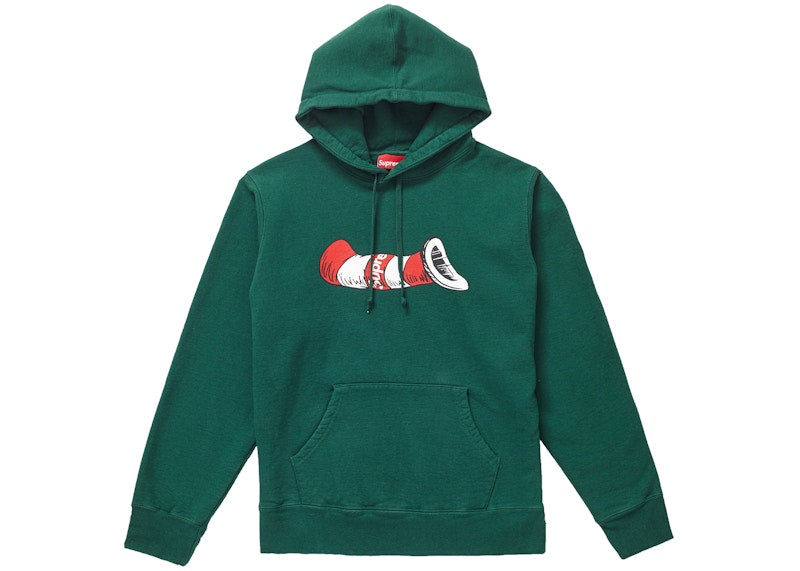 Supreme Cat in the Hat Hooded Sweatshirt Dark Green