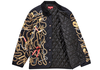 Supreme Chains Quilted Jacket Black