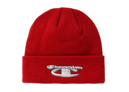 Supreme Champion 3D Metallic Beanie Brick Red