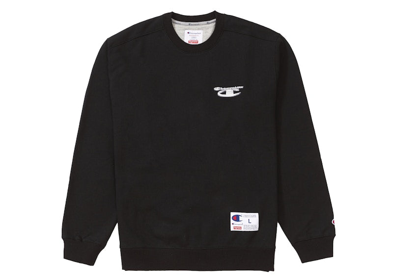 Supreme Champion 3D Metallic Crewneck Black