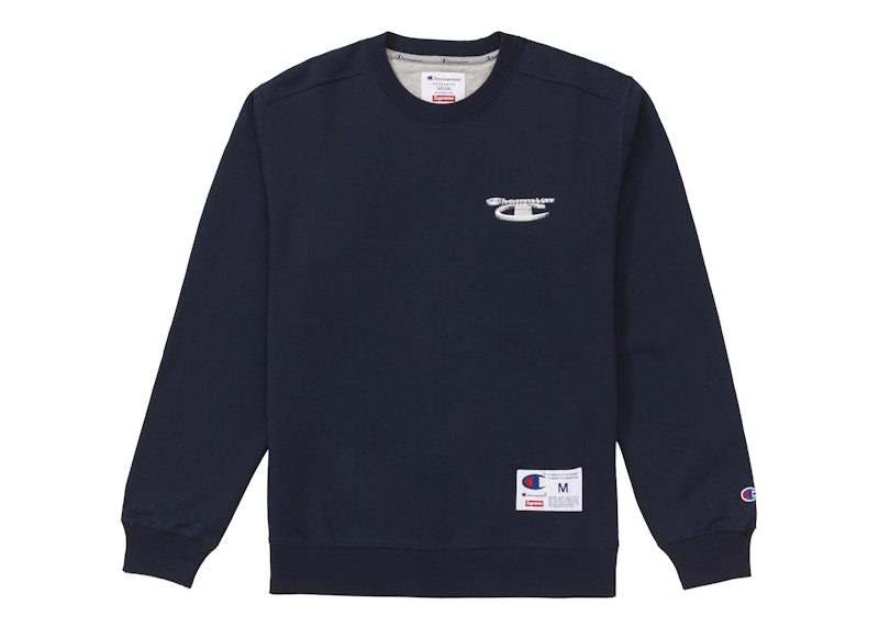 Supreme Champion 3D Metallic Crewneck Navy