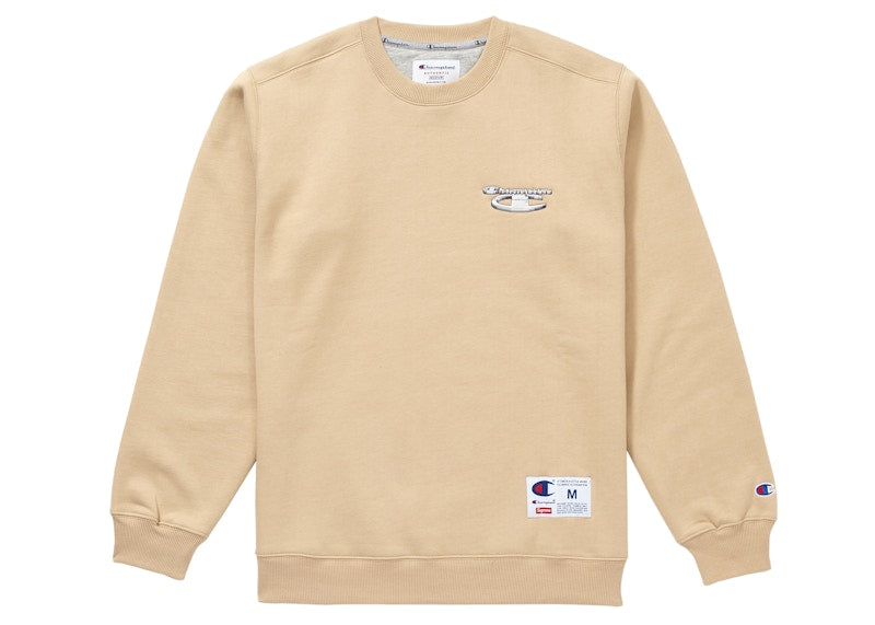 Supreme Champion 3D Metallic Crewneck Tan
