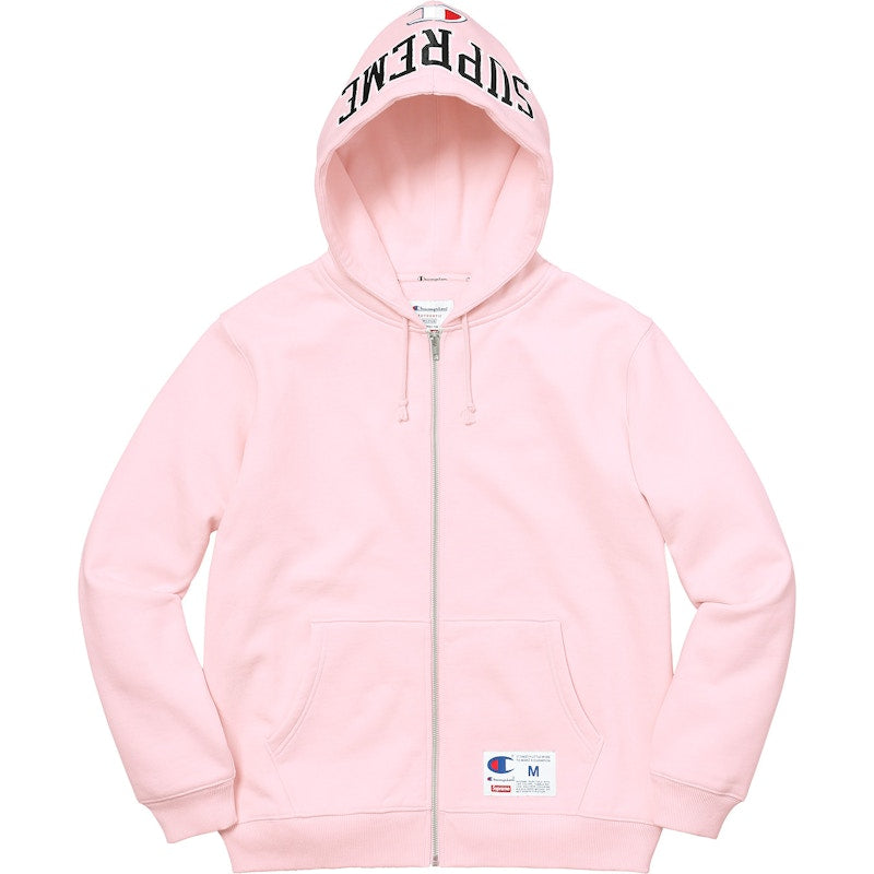 Supreme Champion Arc Logo Zip Up Sweat Light Pink