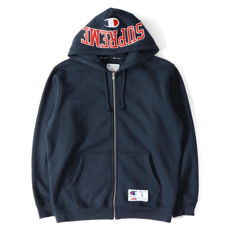 Supreme Champion Arc Logo Zip Up Sweat Navy