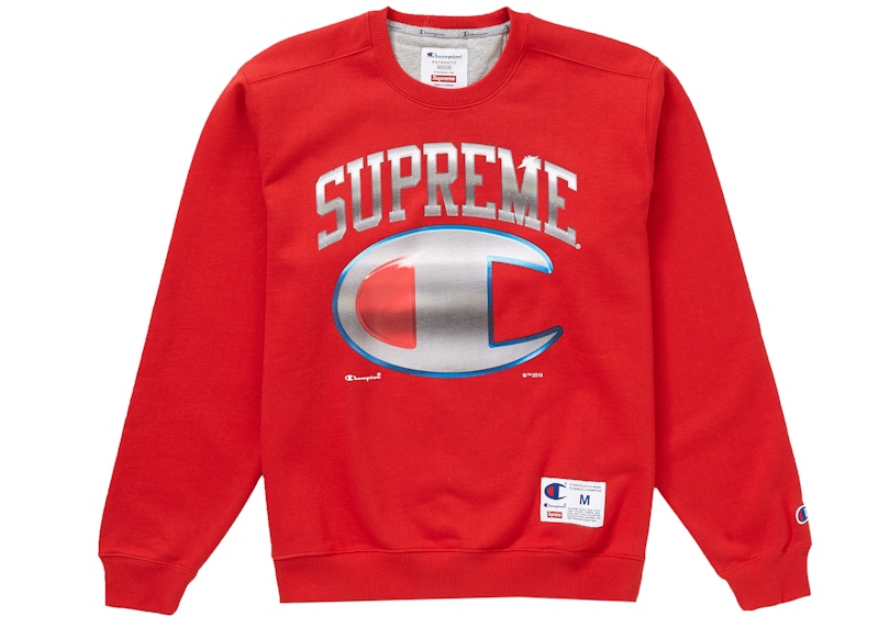 Supreme Champion Chrome Crewneck Red