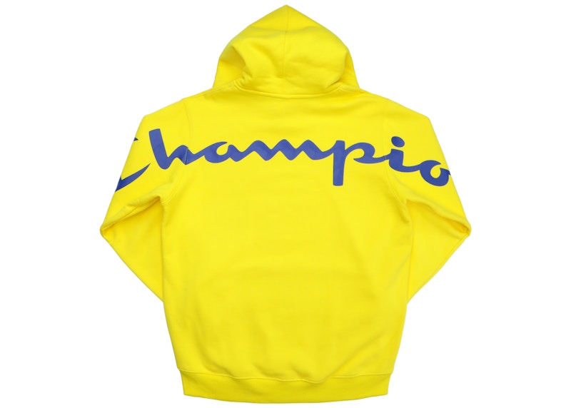 Supreme Champion Hooded Sweatshirt (SS18) Yellow