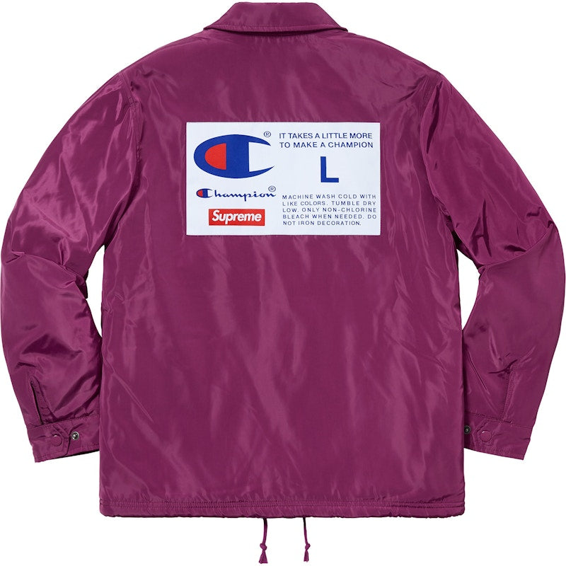 Supreme Champion Label Coaches Jacket Purple