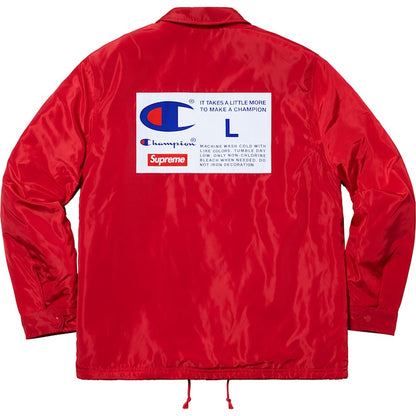 Supreme Champion Label Coaches Jacket Red