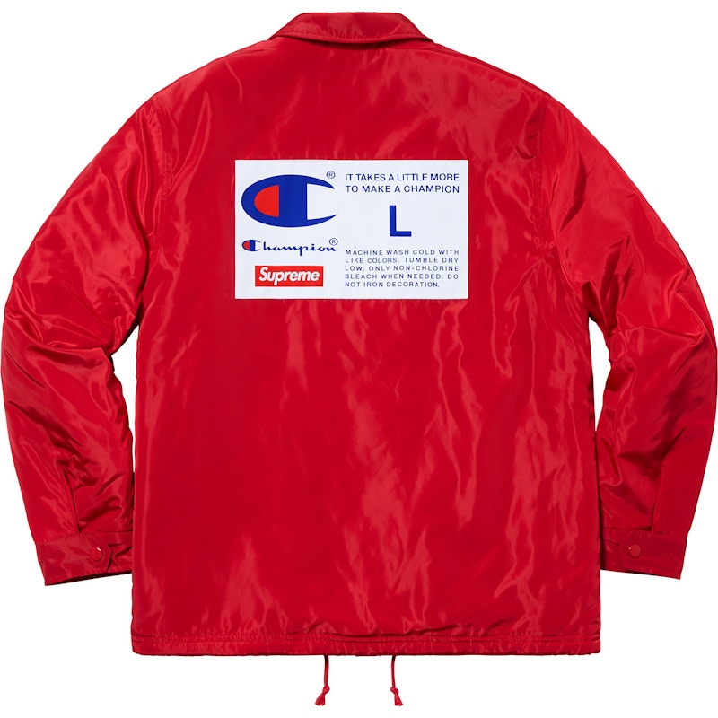 Supreme Champion Label Coaches Jacket Red