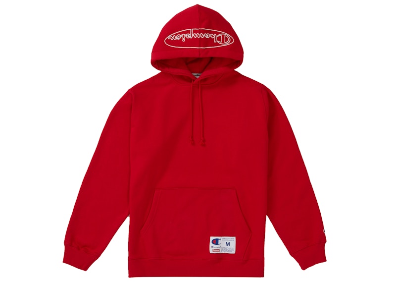 Supreme Champion Outline Hooded Sweatshirt Dark Red