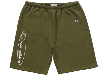 Supreme Champion Outline Sweatshort Dark Olive