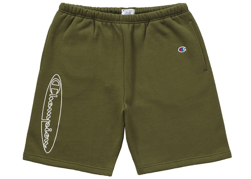 Supreme Champion Outline Sweatshort Dark Olive
