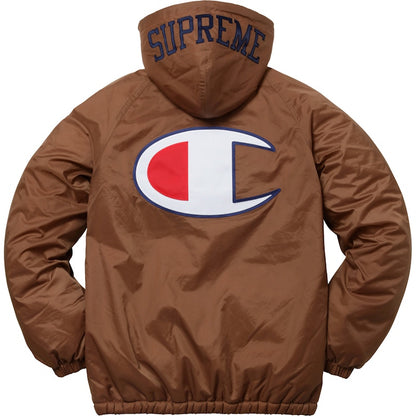 Supreme Champion Sherpa Lined Hooded Jacket Brown