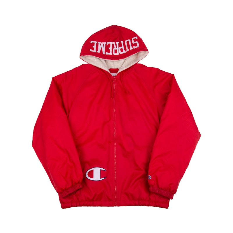 Supreme Champion Sherpa Lined Hooded Jacket Red
