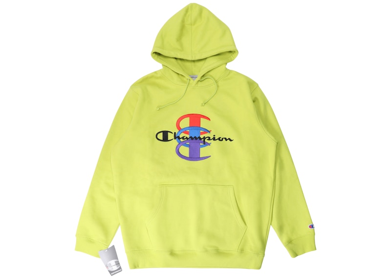 Supreme Champion Stacked C Hooded Sweatshirt Bright Green