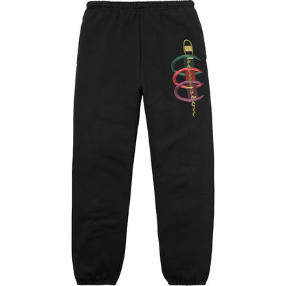 Supreme Champion Stacked C Sweatpant Black