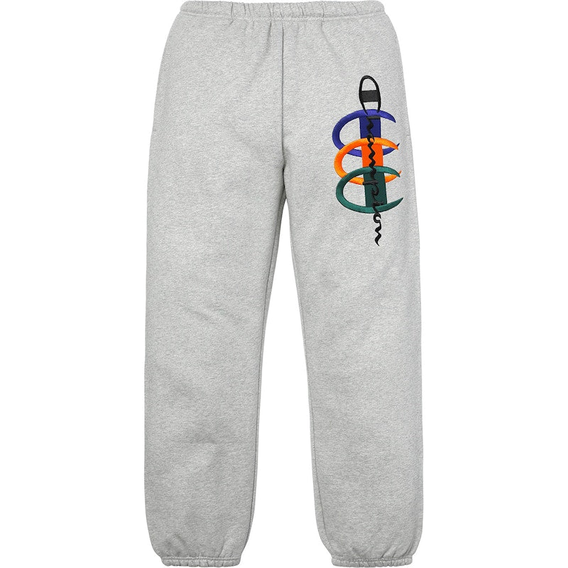 Supreme Champion Stacked C Sweatpant Heather Grey