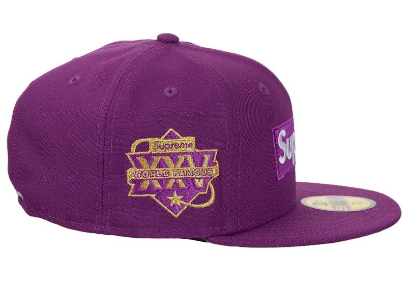 Supreme Championship Box Logo New Era 59Fifty Hat Purple
