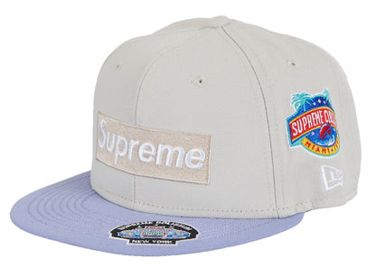 Supreme Championships Box Logo New Era Fitted Hat Light Grey