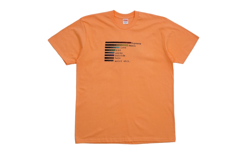 Supreme Chart Tee Peach