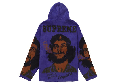 Supreme Che Hooded Zip Up Sweater Purple
