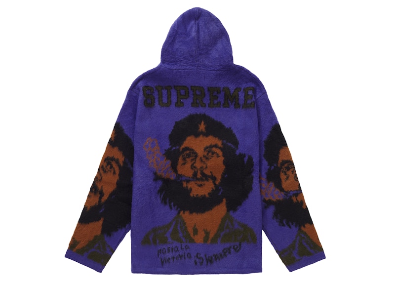 Supreme Che Hooded Zip Up Sweater Purple