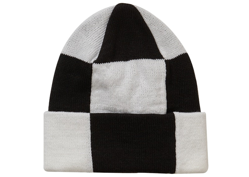 Supreme Checkerboard Beanie White