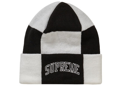 Supreme Checkerboard Beanie White