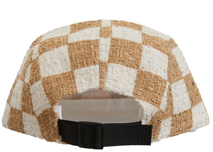 Supreme Checkerboard Boucle Camp Cap Tan