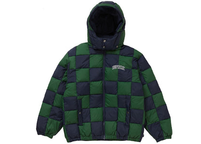Supreme Checkerboard Puffy Jacket Navy